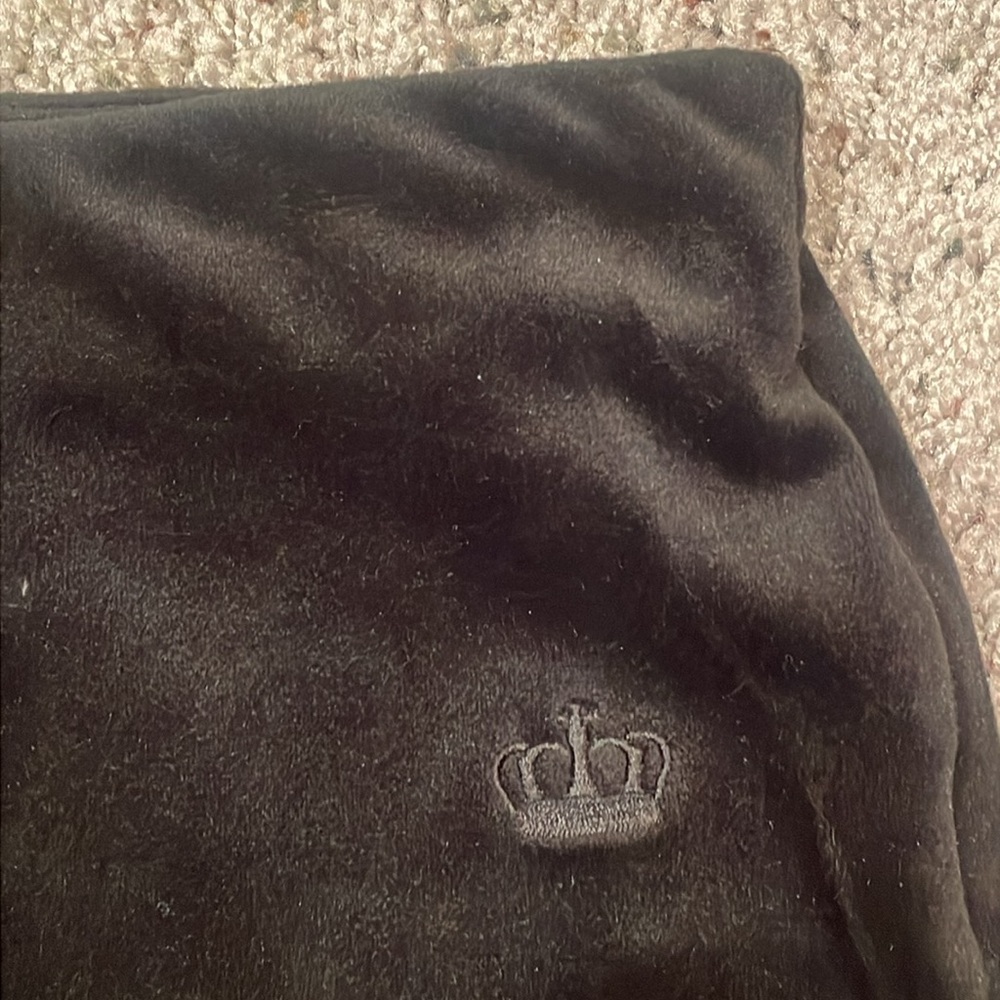Juicy‎ Couture Black High Rise Velour Biker Shorts Size Medium - Picture 2 of 7